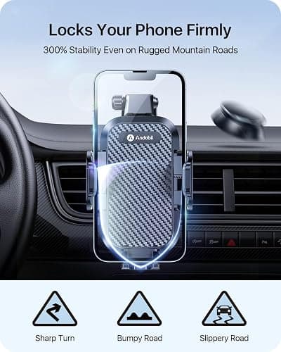andobil Car Phone Holder, 2025 Military-Grade 89lbs Strongest Suction Phone Holders for Your Car Dashboard/Windshield/Vent Easy Clamp Car Phone Mount Stand for iPhone 17 16 15 14 13 Pro Max Samsung thumbnail 4
