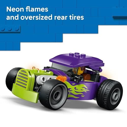LEGO City Hot Rod Race Car Building Toy for Kids - Pretend Play Set for Boys & Girls, Ages 5+ - Toy Car W/Racecar Driver Minfigure - Gift Idea for Birthdays - 60485 thumbnail 3