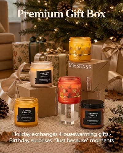 M&Sense Scented Candles Cinnamon Pumpkin Non Toxic Fall Aromatherapy | 11.6Oz Natural Soy Wax 70H Classic Pumpkin Spice Creamy Sweetness Fall Candles for Halloween Party Autumn Table Centerpiece thumbnail 7