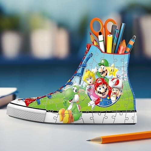 Ravensburger - Super Mario Sneaker - 3D Jigsaw Puzzle - Build a Full-Size Sneaker with Classic Mario Artwork - 108 Sturdy Plastic Pieces - Premium Quality - Display or Use as Storage thumbnail 5