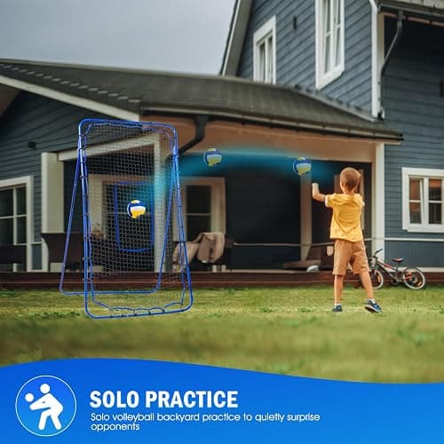 Winthai Volleyball Rebounder Net, Adjustable Pitch Bounce Back Baseball Softbal Soccer Lacrosse Rebound Sports Practice Training Equipment with Strike Zone for Backyard Indoor Outdoor thumbnail 8