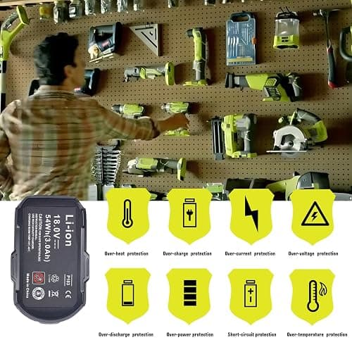 ULDERTRA 2-Pack 3.0Ah Replacement Batteries for Ryobi 18V Tools – Extended Power and Reliability - Image 1