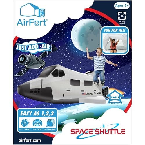 AirFort Inflatable Fort for Kids, Builds in 30 Sec, Play Tent Age 3+ (Space Shuttle) thumbnail 3