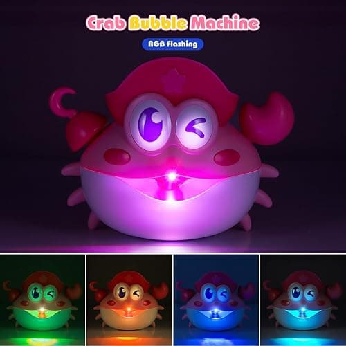 Bath Toys,Light Up Baby Bath Toys Bath Bubble Machine with Colourful RGB Light Great Birthday for Toddler Boys and Girls Tub Toy for Kids Ages 1-3 4-8 thumbnail 3