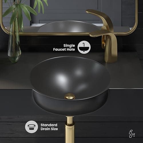 Swiss Madison Chateau 30" Wall-Mounted Sink Center Basin with Right Side Faucet Mount in Matte Black thumbnail 5
