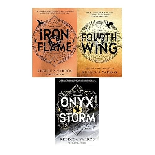 Empyrean Series by Rebecca Yarros – 3-Book Deluxe Hardcover Collection Set (Fourth Wing, Iron Flame & Onyx Storm) with Sprayed Edges thumbnail 3