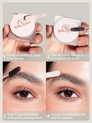 SHEGLAM Set Me Up Brow Hold Eyebrow Gel Long Lasting Waterproof Smudge Proof Shaping Eye Brow Wax - Crystal Clear thumbnail 3