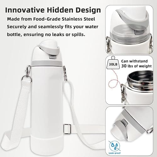 Silicone Boot Set for Owala Water Bottle 24 oz, 32 oz, 40 oz - Includes Non-Slip Sleeve, Shoulder Strap & Handle Strap, Perfect Owala Accessories, Fits Owala Tumbler, Owala FreeSip, Candy Coated thumbnail 2