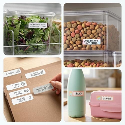 Phomemo Label Maker, D30 Bluetooth Mini Label Maker Machine with Tape | Portable Thermal Label Printer, Massive Template Font Icon Inkless Labeler Waterproof Labels for Home School Classroom Office thumbnail 8
