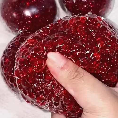 Handcrafted Pomegranate Shaped Stress Relief Ball,Dopamine Boosting Relaxation Toy thumbnail 4