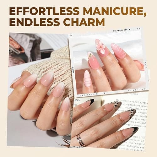 UNA GELLA 9 in 1 Gel Nail Glue U V Light Super Hold for Gel Nails Tips, 10 ml Brush On Nail Glue for Light-color Press On Nails, Rhinestones, Base coat, Blooming Art, Acrylic Tips Lamp Needed thumbnail 4