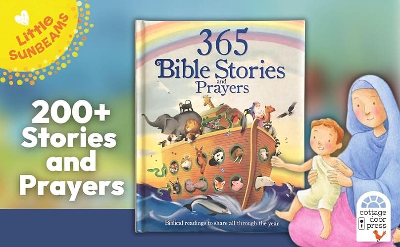 365 Bible Stories and Prayers Padded Treasury - Gift for Easter, Christmas, Communions, Baptism, Birthdays (Little Sunbeams) thumbnail 2