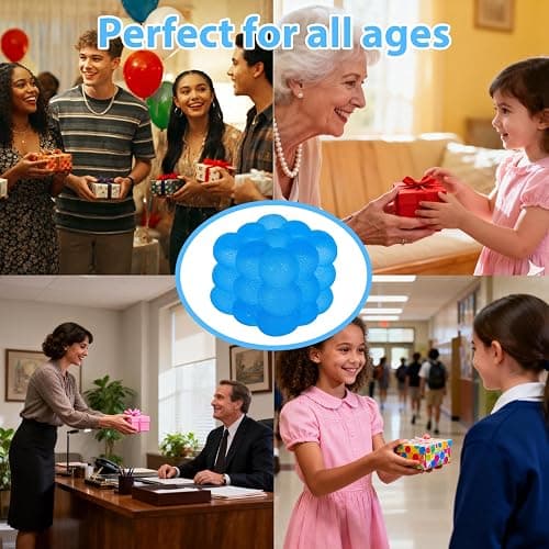 Ssqauvig Frosted Cube Squishy, 5cm Stress Relief Cube Fidget Toy, Soft Sensory Squishy Toys for Anxiety and Focus for Kids Youth Adults, Portable Squishy Ball (Blue) thumbnail 6