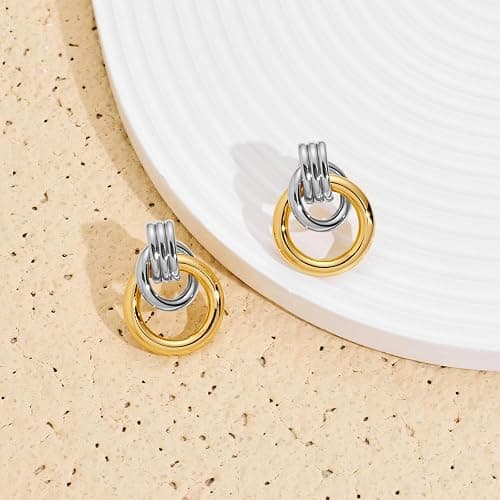 Gold Geometric Drop Dangle Earrings for Women Long Link Dangle Earrings Jewelry thumbnail 7