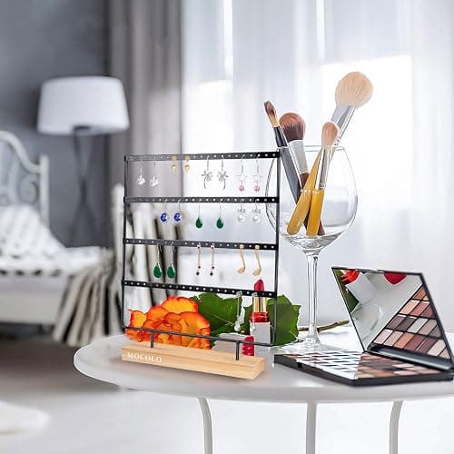 Mocolo Earring Holder Stand, Earring Organizer Display Holder Stand for Hanging Earrings(88 Holes & 4 Layers) thumbnail 6