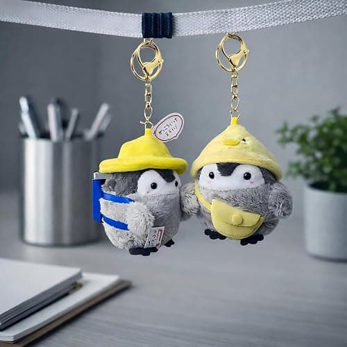 Penguin Plush Keychain, Cute Cosplay Stuffed Animal Keyring for Women, Kawaii Backpack Charms and Purse Decor for Birthday thumbnail 5