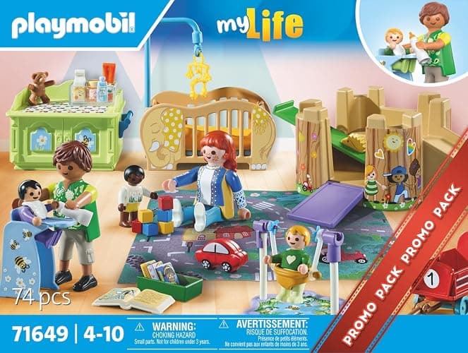 Playmobil 71649 MyLife: Toddler Group Promo Pack, including five figures, play tower, slide, and many adorable accessories, detailed play sets suitable for children ages 4+ thumbnail 4