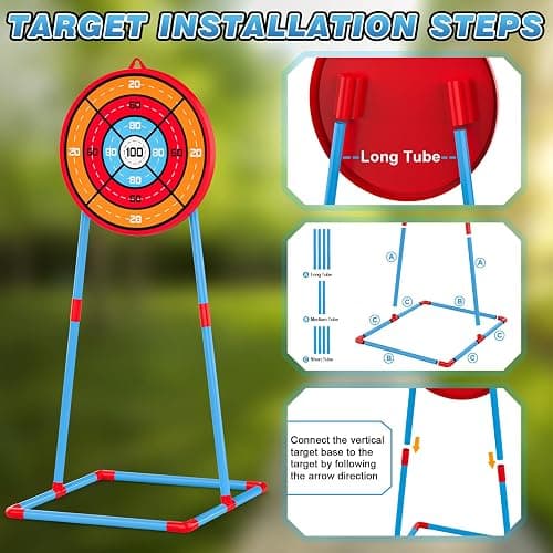 2 Pack of Kids Bow and Arrow Set, Light Up Archery Toy Set with 14 Suction Cup Arrows & Standing Target, Perfect Kids Indoor and Outdoor Toys Birthday Gifts Ideas for 4 5 6 7 8 9 10 Year Boys Girls thumbnail 6