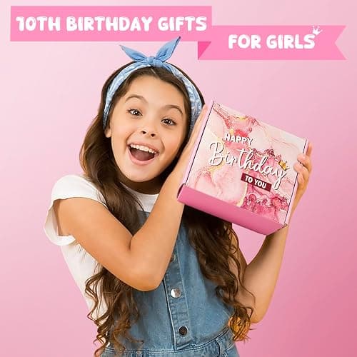 Frerdui 10th Birthday Gifts for Girls, Happy 10th Birthday Gift Ideas, Popular Top Gifts for 10 Year Old Girl, 10 Year Old Girl Birthday Gifts w/In My Double Digits Era Cup Belt Bag Pearl Necklace - 10th birthday gifts w/ belt bag thumbnail 9