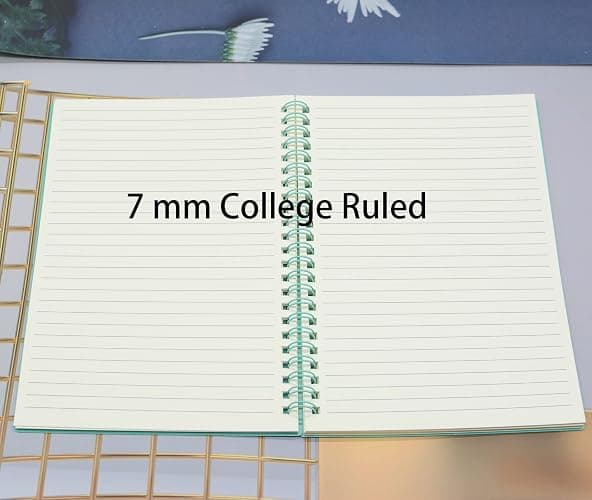 Yansanido Spiral Notebook, 4 Pcs 8.3 Inch x 5.9 Inch A5 Thick Plastic Hardcover 7mm College Ruled 4 Color 80 Sheets -160 Pages Journals for Study and Notes (4) thumbnail 6