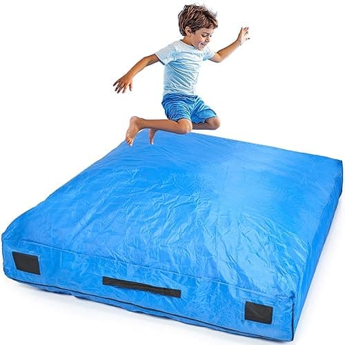 Crash Pad for Kids Sensory | Big 5Ft x 5Ft Or 3Ft x 4Ft | Autism Sensory Crash Pad for Jumping & Play | Crashpad | Soft Foam Landing for Kids | Giant Pillow & Mat | Also Climbing & Gymnastics - Big