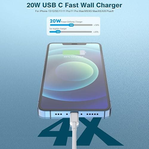 iPhone Fast Charger,Extra Long iPhone Charger Fast Charging 10Foot 2Pack i Phone Chargers 10FT USB C to Lightning Cable Cord Adapter for iPhone 14 Pro Max/14 Plus/13 Mini/13/12/11/X/XR/SE/iPad/AirPods thumbnail 2
