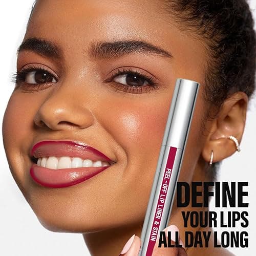 Cilrofelr Peel Off Lip Liner Stain, Long Wear Tattoo Lip Liner with Tweezer, Peel Off Lip Stain with Matte Finish, Long Lasting, Waterproof, Transfer-proof, Highly Pigmented Color (Berry) - Berry thumbnail 5