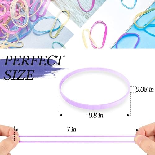 KANPRINCESS 1000PCS Hair Rubber Bands(pink) thumbnail 2