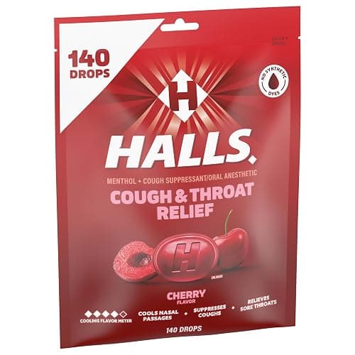 Halls Cough and Throat Relief Cherry Cough Drops, Bulk Pack, 140 Drops thumbnail 11