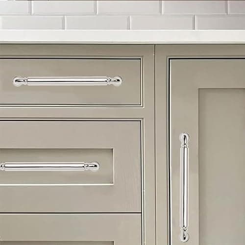 khtumeware 10-Pack Polished Nickel Heavy-Duty Solid Cabinet Pulls, 5 Inch (128mm) Hole Center, Drawer Pulls, Cabinet Hardware, Suitable for Kitchen Cabinets, Bathrooms and Dressers thumbnail 5