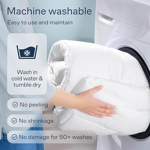 Niagara Sleep Solution 100% Cotton Top Full Non-Slip Mattress Topper - Cloud-Like Mattress Pad for Back Pain Relief - Extra-Grip, Breathable & Naturally Cooling for Hot Sleepers, White thumbnail 7