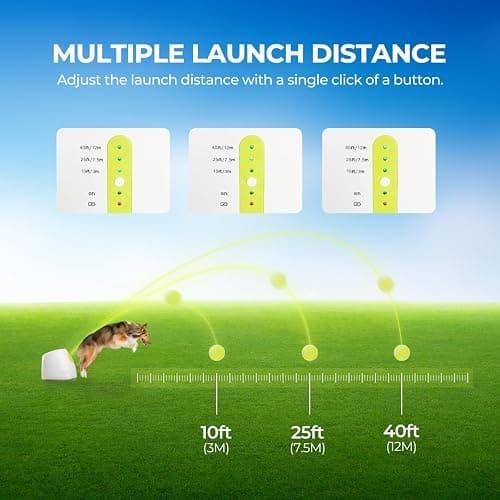 ALL FOR PAWS Automatic Dog Ball Launcher for Medium to Large Dogs, Interactive Tennis Ball Thrower, Rechargeable Dog Toy Mental Stimulation Training Game for Energetic Dogs thumbnail 4