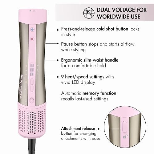 BaBylissPRO StyleSwitch Ionic Multi-Styler, Air Styler and Hair Dryer, Lightweight Hot Air Brush with 5 Attachments, Automatic Dual Voltage thumbnail 3
