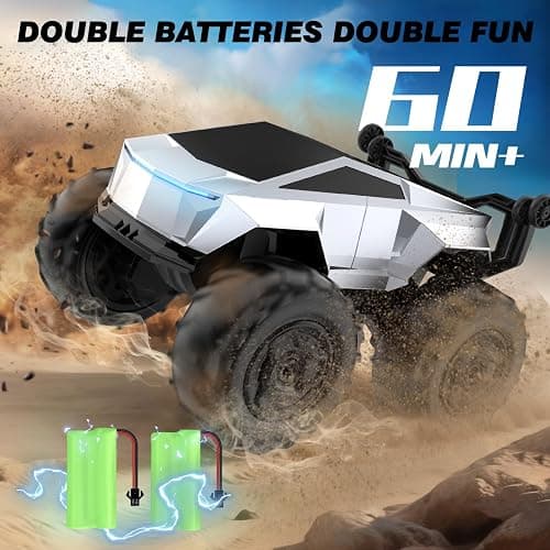 Blasland Remote Control Car, 1:16 4WD Waterproof RC Monster Truck, 2.4GHz All Terrain Amphibious RC Stunt Cars, 360° Rotating Pick-up Truck Car Toys Gifts for Boys Age 6 7 8 9 10 11 12 thumbnail 7