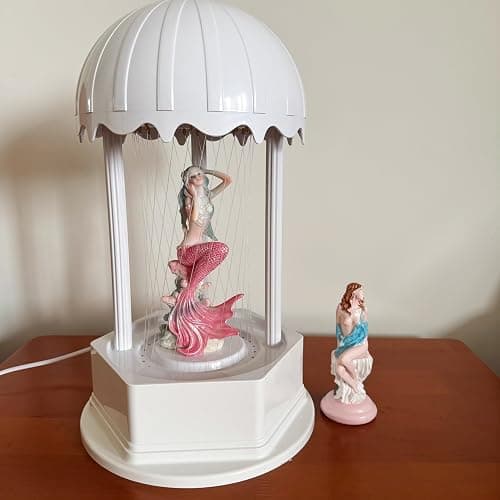 MINI Retro Oil Rain Lamp– Pink Mermaid– Rainfall Indicator lamp，Vintage Table lamp, Ceiling lamp, Suitable for bedrooms, Living Rooms and Stores thumbnail 2
