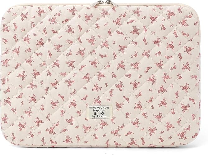 RuiDay Housse Ordinateur 13-14 Pouces, Pochette pour Ordinateur Portable Motif Floral, Compatible avec Macbook Air 13 Pouces et Macbook Pro 14 Pouces - Image 1