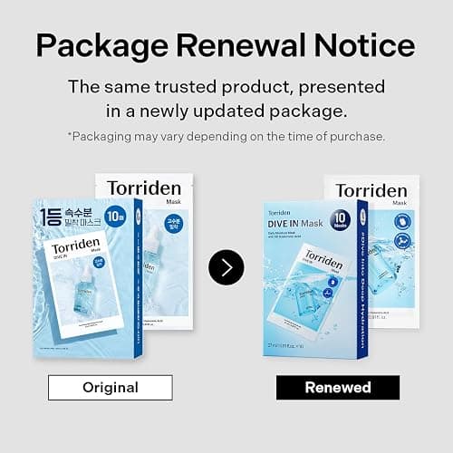 Torriden DIVE IN Hyaluronic Acid Facial Mask (10 sheets) | Deep Hydration Korean Face Sheet Mask | Panthenol & Allantoin | Korean Skincare Mask thumbnail 7