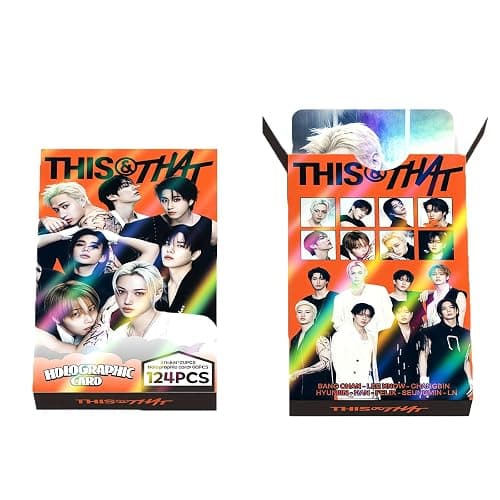 PYAJUU Stray Kids Photocards 124 PCS SKZ THIS & THAT Album Photo Cards with 64 PCS Stickers KPOP Gift RUN IT Lomo Merch for SKZ Boys and Girls Straykids Laser Greeting Cards 2026 thumbnail 4