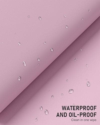 Niniubye Desk Pad, 23.6" x 13.8" PU Leather Non-Slip Desk Mat Large Mouse Pad for Desktop, Waterproof Laptop Computer Writing Mat for Office, Home, Work, Gaming, Pink thumbnail 6