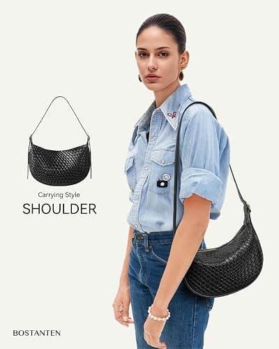 BOSTANTEN Purses for Women Small Crossbody Bags Crescent Shoulder Bag Hobo Handbag with Adjustable Strap thumbnail 4