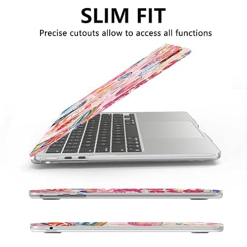 AKIT Compatible with MacBook Air 15 Inch Case 2026 2025-2023 M5 M4 M3 M2 A3448 A3241 A3114 A2941, Unique Pattern Hard Shell Laptop Case+Keyboard Cover+Screen Protector for MacBook Air 15 Inch, SumPink thumbnail 6