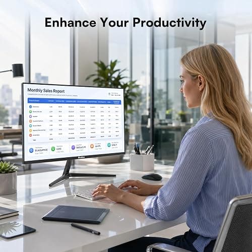 Sealan 24 Inch Computer Monitor, FHD 1080P 100Hz VA Display with Built-in Speaker, HDMI DisplayPort, FreeSync HDR10, 98% sRGB, VESA Mountable Monitor for Home Office Gaming thumbnail 8