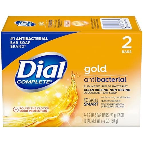 Dial Gold Antibacterial Deodorant Bar Soap, 3.2 Ounce, (Pack of 2) - Image 1