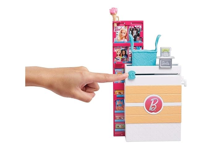 Barbie Doll, Blonde, and Grocery Store with Rolling Cart and Working Belt thumbnail 4