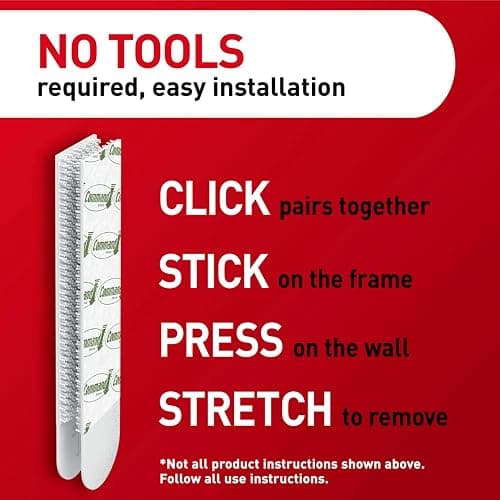 Command 20 lb XL Heavyweight Picture Hanging Strips 16 Pairs (32 Command Strips), Damage Free Hanging Picture Hangers, Heavy Duty Wall Hanging Strips for Home Decor, White Adhesive Strips - 16 Pairs thumbnail 7
