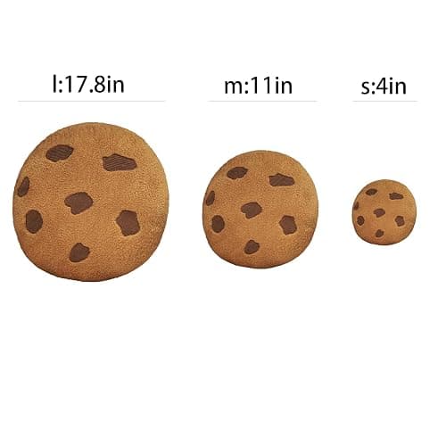 3D Simulation Cookie Pillow, Fun Round Throw Cookie Food Pillows,Suitable for Home Use, Bedroom Sofas, Chairsdecorative Gifts (a4in) thumbnail 3