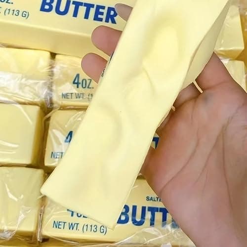 Decompression Toys, 3Pcs Squeeze Ball Realistic Butter Stick Soft Squeeze Toys 5.5" Length Resilient Stress Ball PU Decompression Wet Slow Rebound Stress Relief Toy for Kids Adults thumbnail 5
