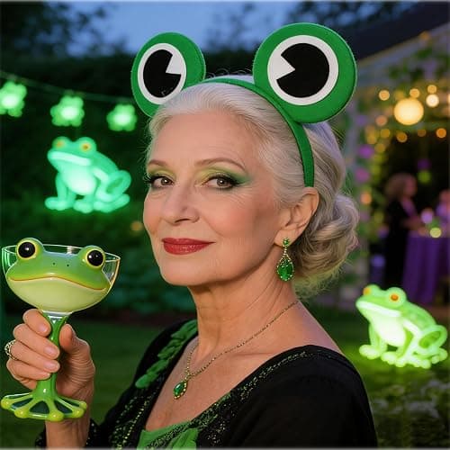 Soochat Frog Headband Cute Frog Eye Head Band Hair Band for Halloween Dress-Up Party Supplies Christmas Decorations thumbnail 6