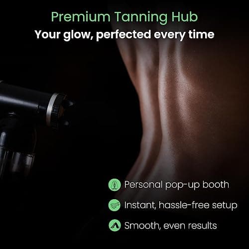 KobbTan Large Deluxe Spray Tan Tent – Pop Up Tent Portable Tanning Booth with Carry Case – Clear Window for Perfect Spray Tanning – Extraction Fan Opening – Easy Clean Spray Tan for Home & Salon thumbnail 3