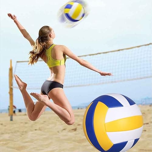 ABAJI Volleyball Official Ball Thicker PU Waterproof Anti-Explosion 15+ Years Kids Girls Boys Indoor Training Game Outdoor Sand Beach Pool Play Pump Needle thumbnail 4